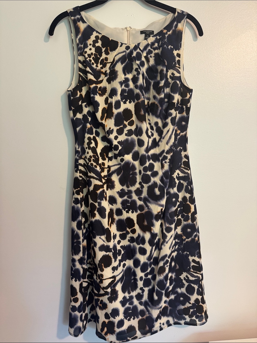 Ann Taylor Sleeveless Silk Sheath Dress